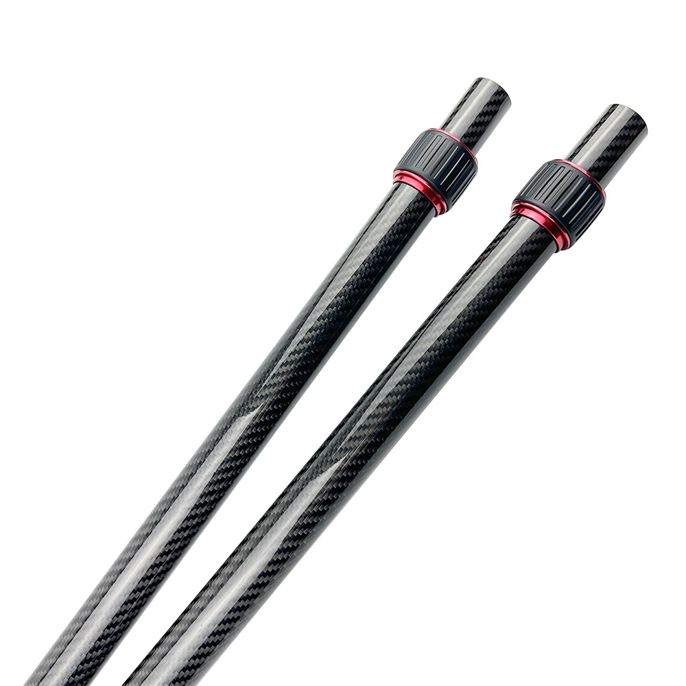 Custom Carbon Fiber Tube Connectors With Cap Twist locking Carbon Fiber Telescopic Tube 2M 3M Long