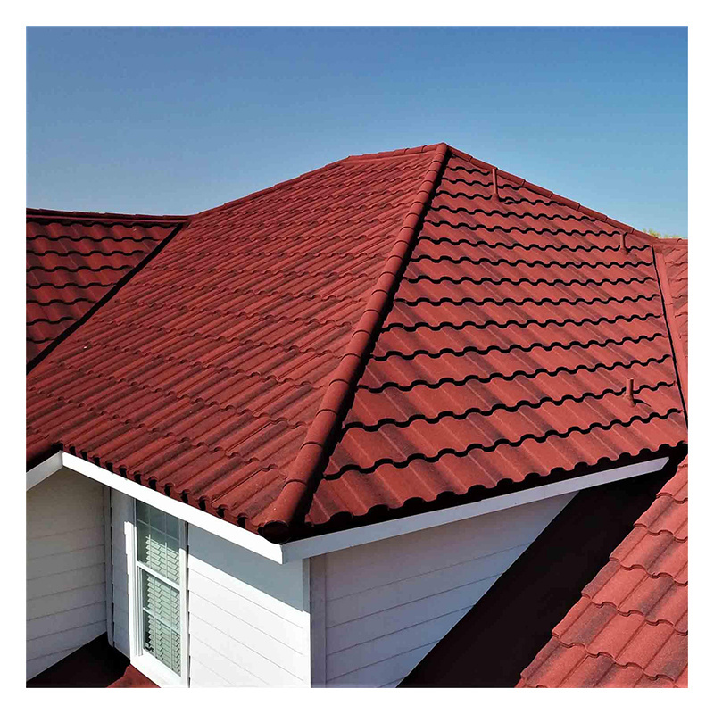 Colorful Stone Coated Roof Tiles Plain Roofing Sheets Made of Steel Metal Flat Building Materials for Apartment Shingle