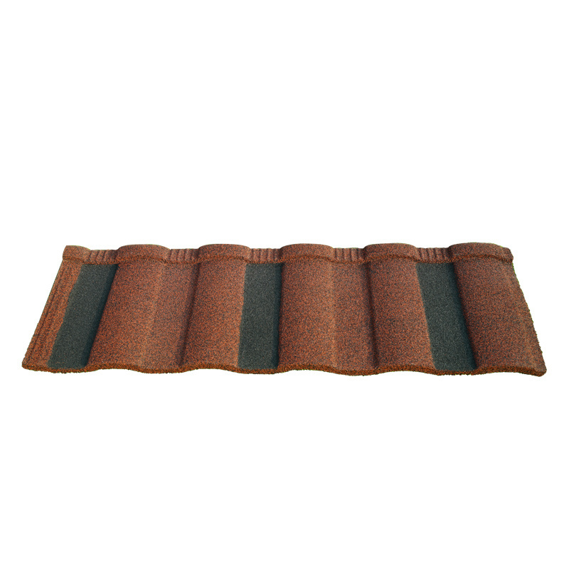 Colorful Stone Coated Roof Tiles Plain Roofing Sheets Made of Steel Metal Flat Building Materials for Apartment Shingle