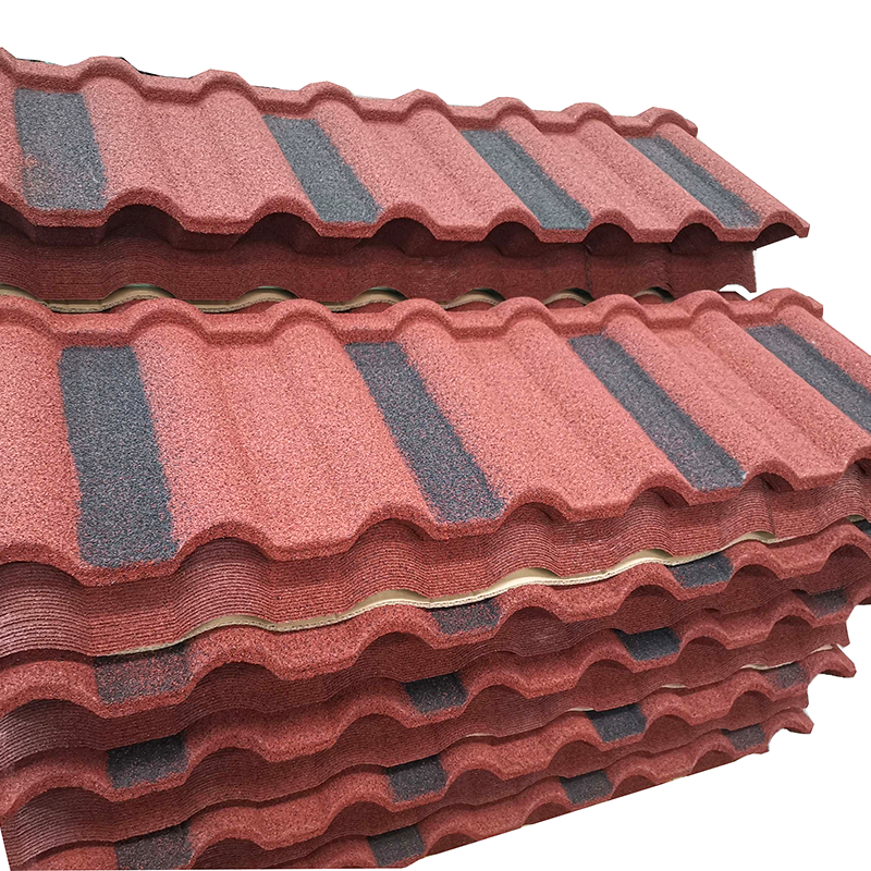 Wholesale Price Building Materials Natural Jamaica Black Stone Coated Metal Roofing Tiles