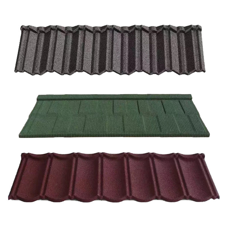 Modern Light Weight Roof Tiles Mould Stone Coated Metal Roof Tile Roofing Tiles Houses Building Materials Customization on sale