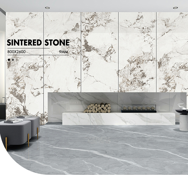 Artificial Marble Stone Pegmatite Collection Thin Slab Kitchen Dining Table Worktop Sintered Stone Wall Panels 800x2600mm