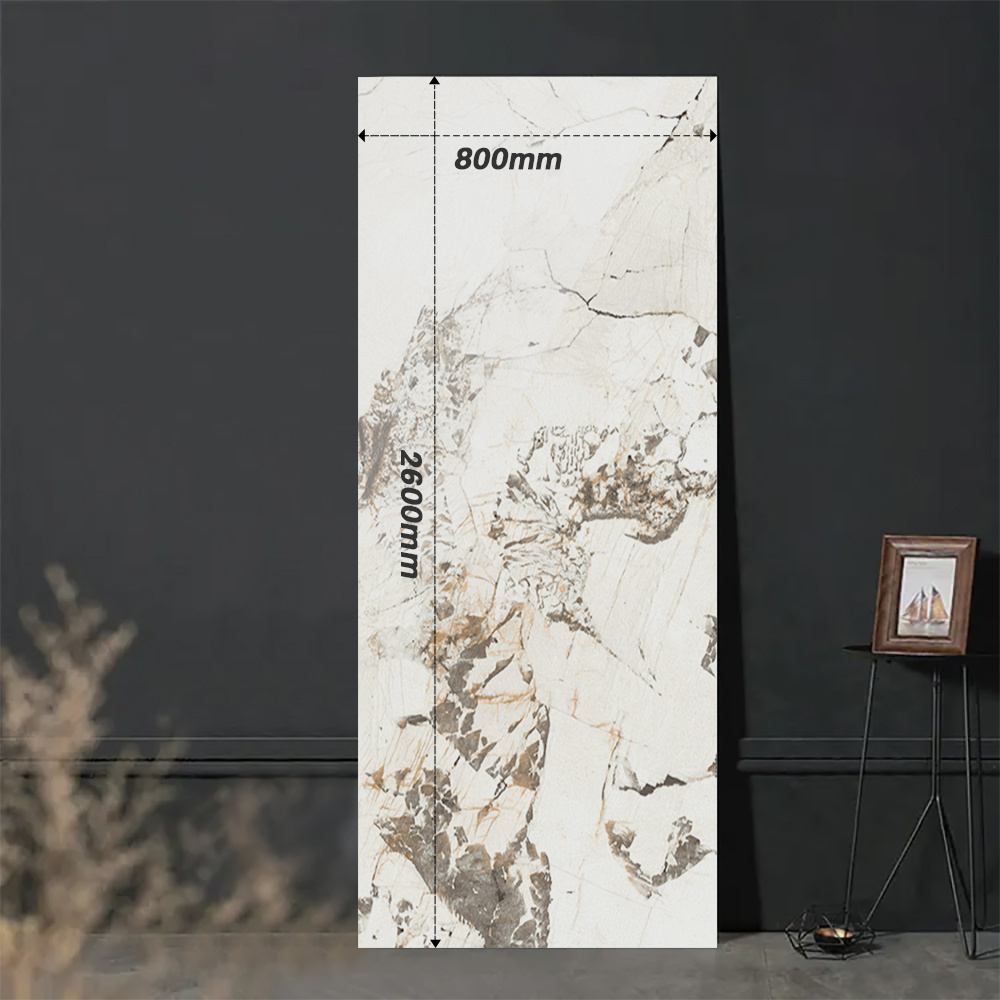 Artificial Marble Stone Pegmatite Collection Thin Slab Kitchen Dining Table Worktop Sintered Stone Wall Panels 800x2600mm