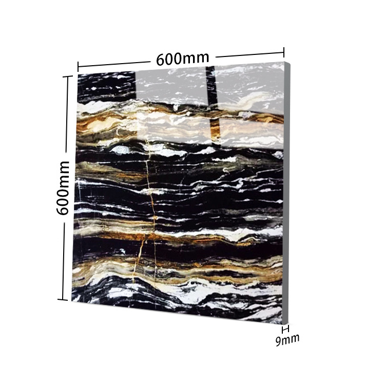 Factory Direct Price Glass Tile Black Gold And White Ceramic Tile For Bathroom Kitchen Wall And Floor