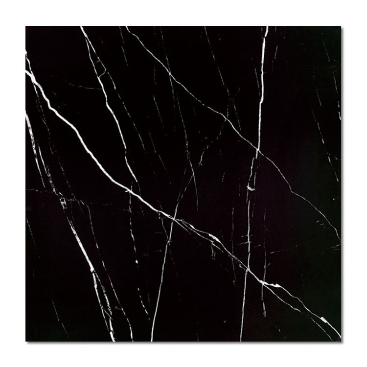 Cheap Verified Black Marble Full Glazed Ceramic Porcelain Tiles Floor 60x60 80x80 Glossy Marble Floor Tiles Polished