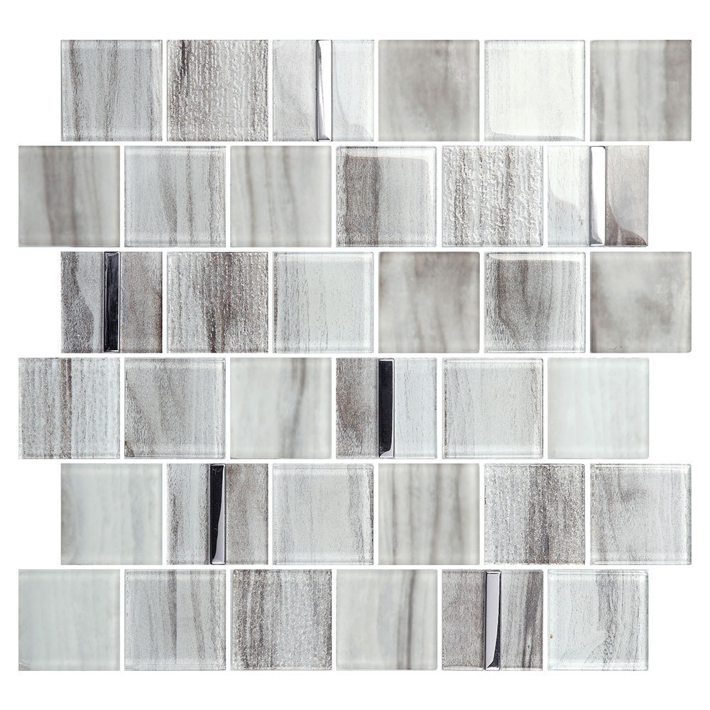 Philippines Kitchen Wall And Backsplash Metal Stainless Steel Glass Mosaic Tile