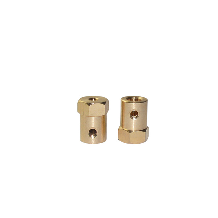 Hex coupler brass D12 L18 tire connector 2/3/3.17/4/5/6/7/ 8mm coupling for decelerate motor shaft robot smart car wheel