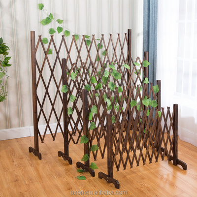 Portable Plant Climbing Expanding Trellis Wooden Garden Fence