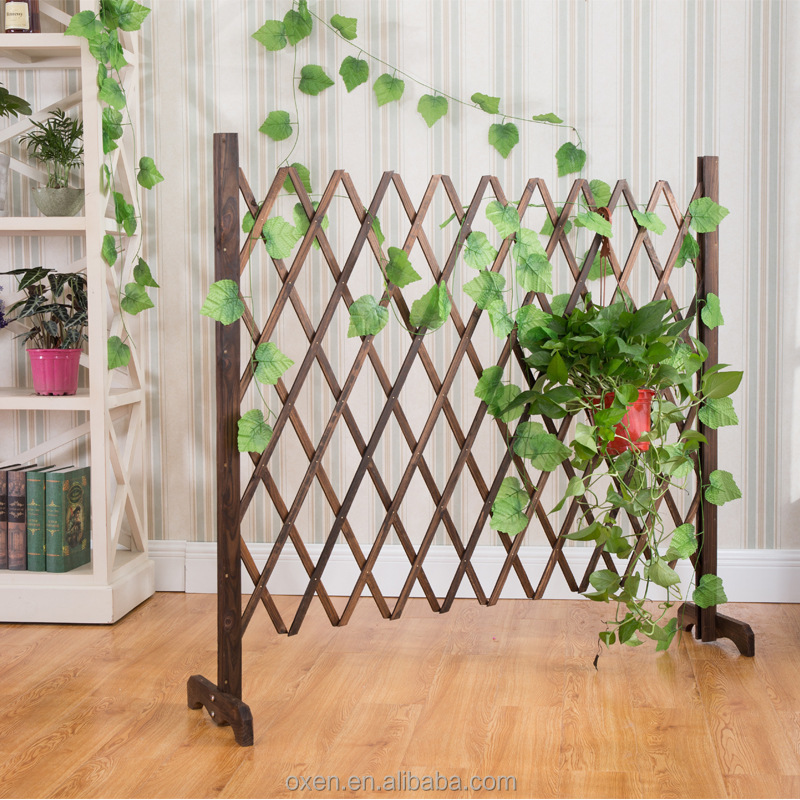 Portable Plant Climbing Expanding Trellis Wooden Garden Fence