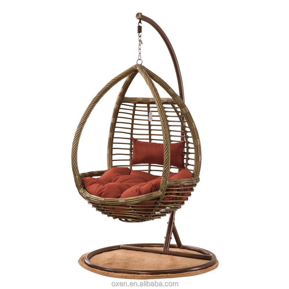 OXEN AH01 balcony garden patio egg shaped swing rattan hanging chair