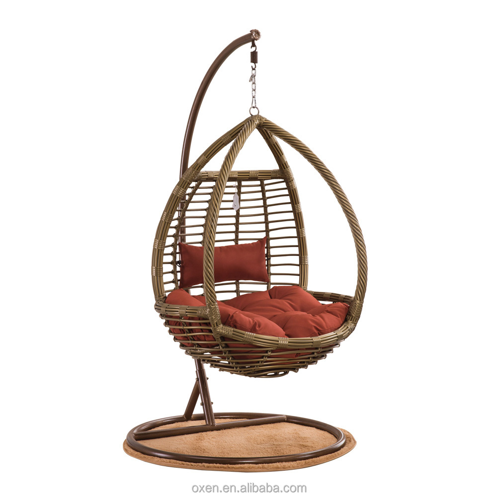 OXEN AH01 balcony garden patio egg shaped swing rattan hanging chair