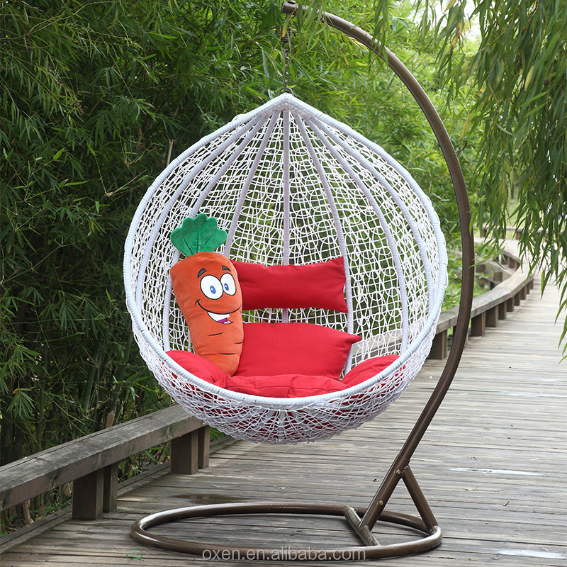 Egg Pod Hanging Wicker Two Seat Hammock Swing Chair