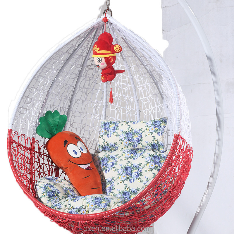 Egg Pod Hanging Wicker Two Seat Hammock Swing Chair