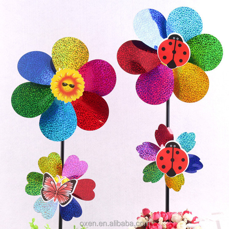 plastic garden gard small decorative windmills