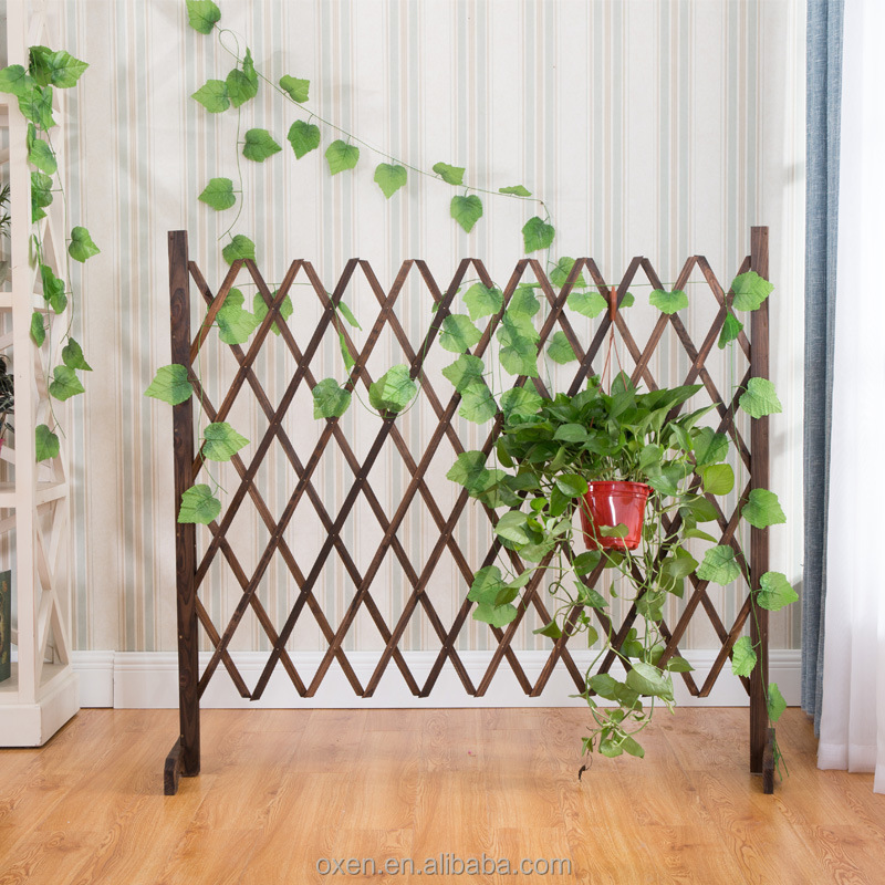 Portable Plant Climbing Expanding Trellis Wooden Garden Fence