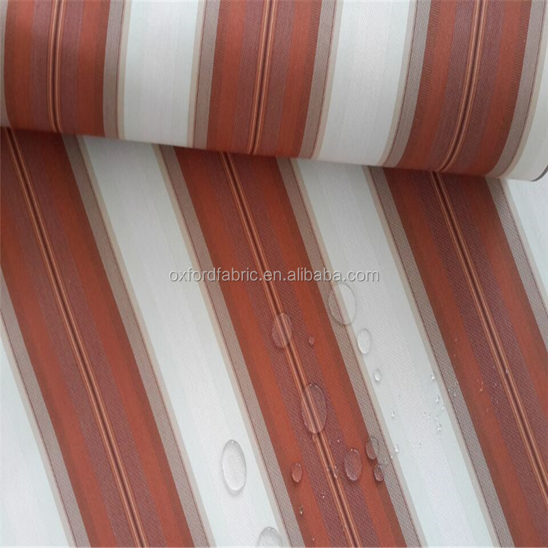 beige color UV protection polyester parasol umbrella fabric waterproof canvas fabric for tent and awning fabric