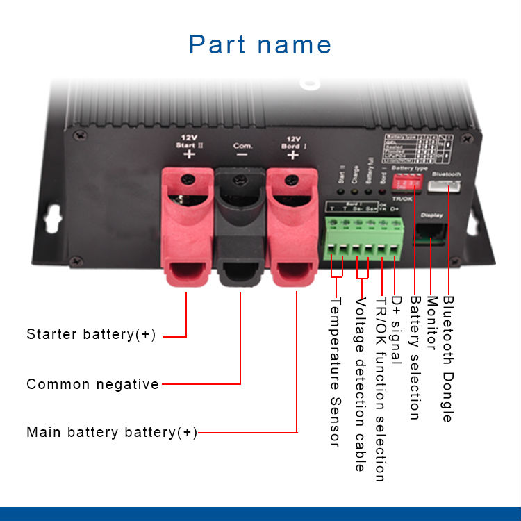 Rv Charger Controller Battery To Battery Charger dc to dc converter Lead-acid Lithium battery