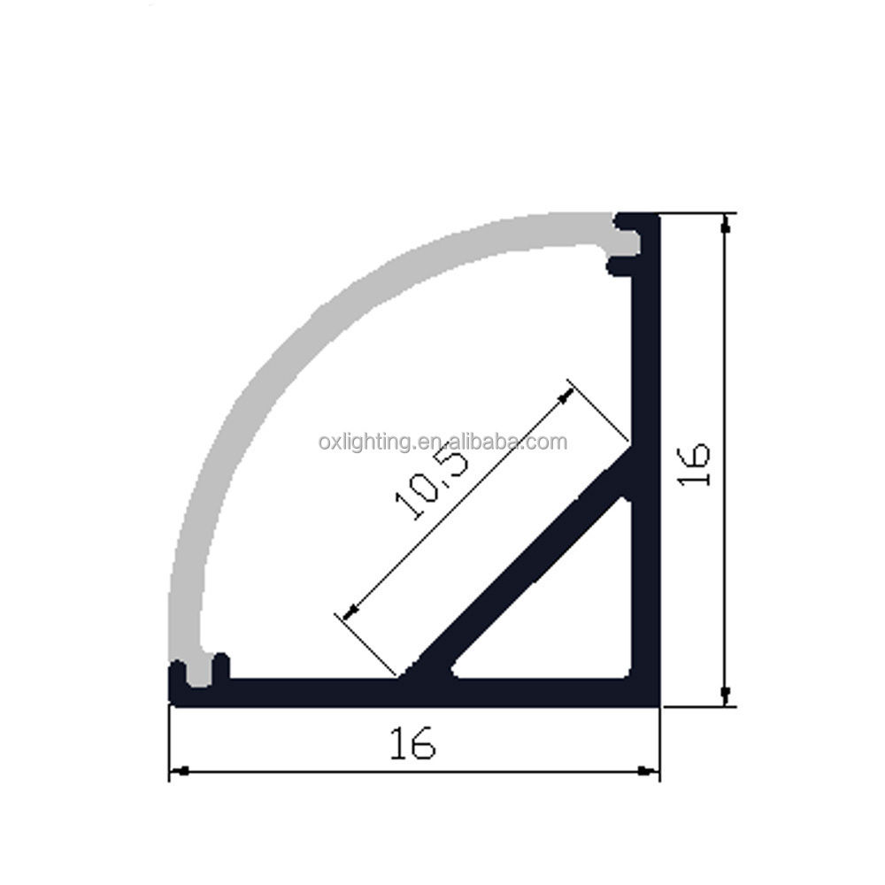 Led Aluminium Profile Corner 10mm Led Aluminium 1616 2m  Ceiling Corner Profile For Led Mounting Corner Profile Light