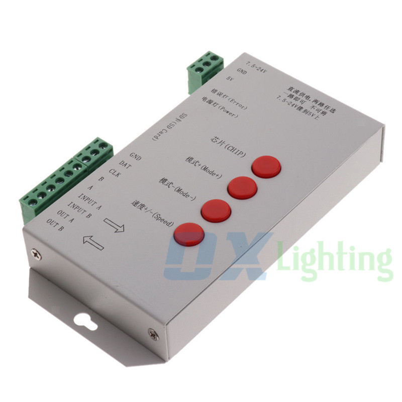 T-1000S T1000s Programmable Led Light Controller SK6812 WS2811 WS2812 WS2812b WS2801 Controller SD Card for LED Strip