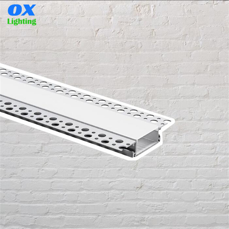 Plaster In Led Profile 1m 2m 3m Led Aluminium Profile Plaster Recessed Mounting Alu Plasterboard Profile Perfil Alumin Aluminio