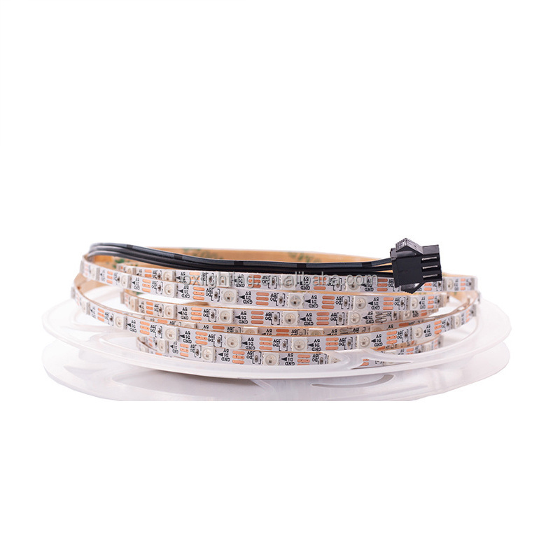 3mm 4mm 5mm 3535 addressable led strip tape DC 5V rgbic 60leds 144leds white black Slim programmable Led pixel strip Light