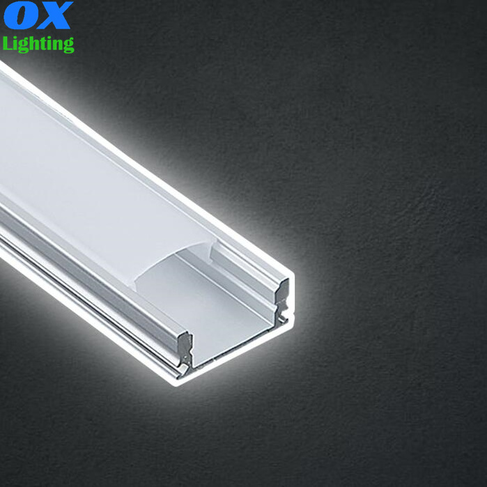 Led Strip Light Housing 1m 2m 3m Recessed Holder PC Cover Kitchen Aluminium Profile Extrusion Alu Profil Channel For Ceiling