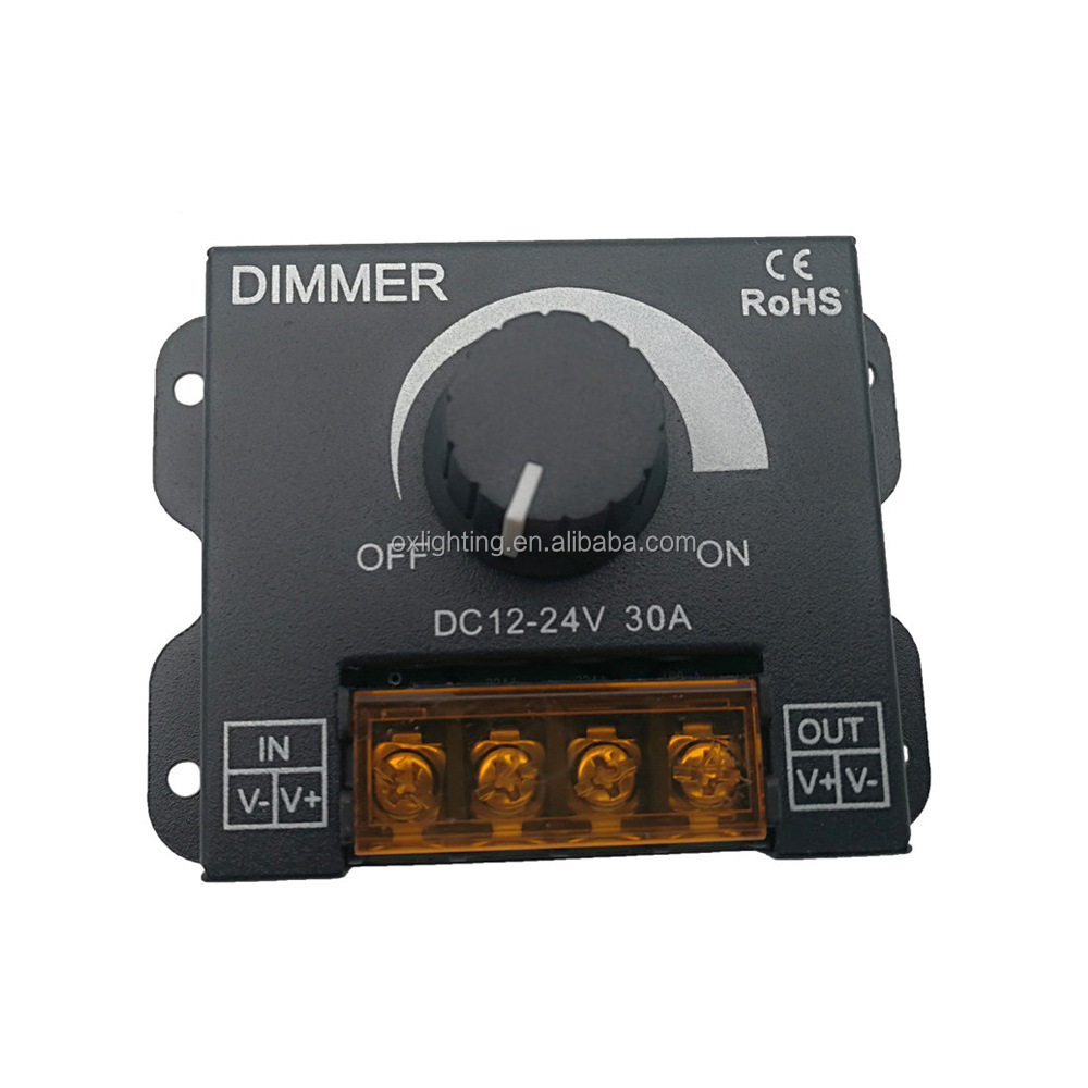 Led Dimmers 12v 24v30a Dimmer Controller Led Strip Light Pwm Dimming Rotating Rotary Dimmer Switch For Led Lights