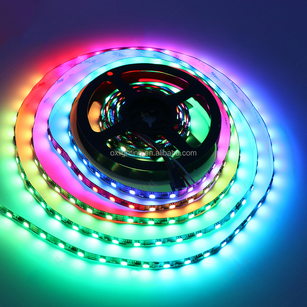 Ws2811 Led Strip 12v 24v Ic 5050 Rgb Rgbic 60led/M Pixels Programmable Individual Addressable Flexible Ws 2811 Led Strip Ribbon