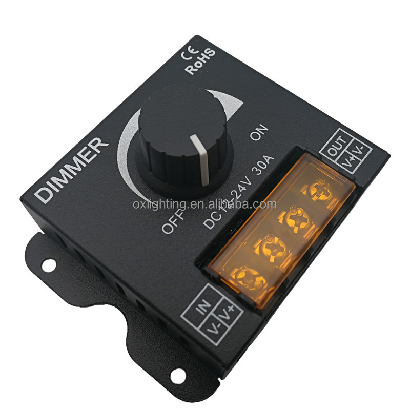 Led Dimmers 12v 24v30a Dimmer Controller Led Strip Light Pwm Dimming Rotating Rotary Dimmer Switch For Led Lights