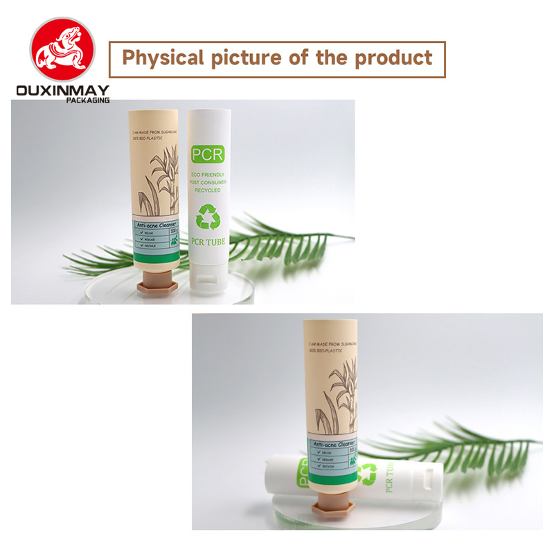 100ml PCR Soft tube hand lotion cosmetic tube Travel Hand Cream Sample Packaging Cosmetic Plastic Soft Tube