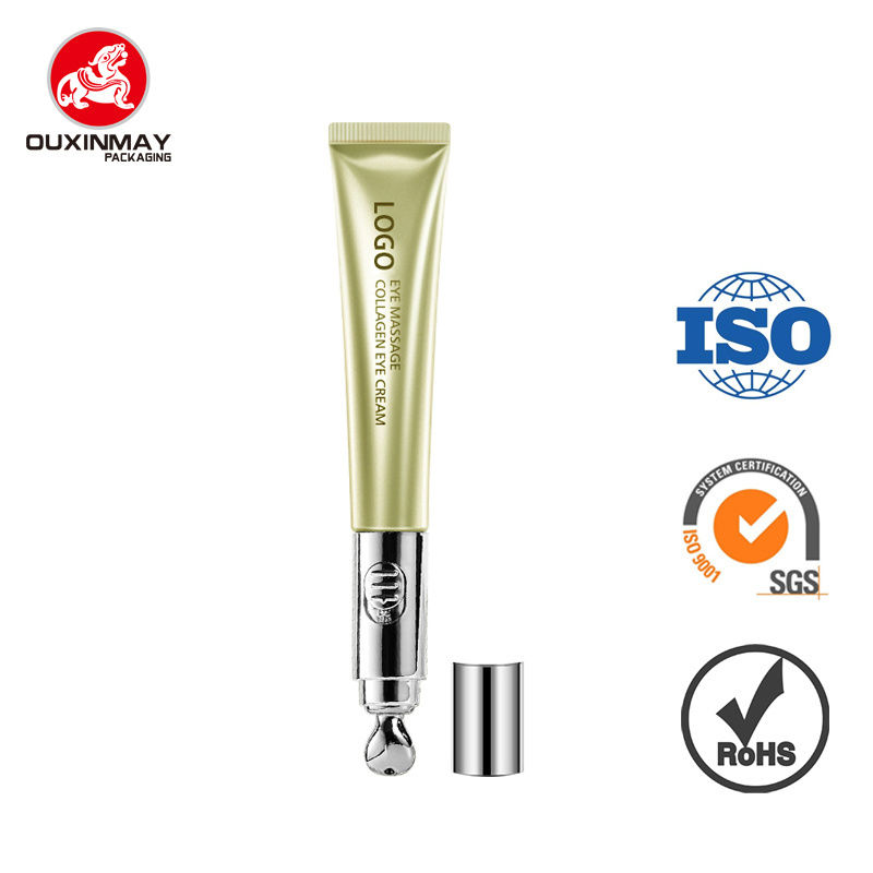 Eye Cream Tube D19mm 10g 15g Eye Cream Tube Massage  PE ABL Tube With Zinc Alloy Applicator