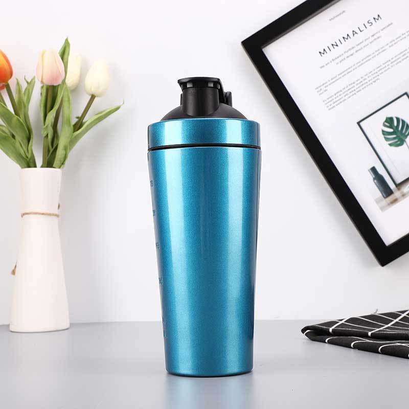 Custom Portable Stainless Steel Workout Sports Shake Bottle Gym Protein Powder Mixer Shakers Protein Shaker