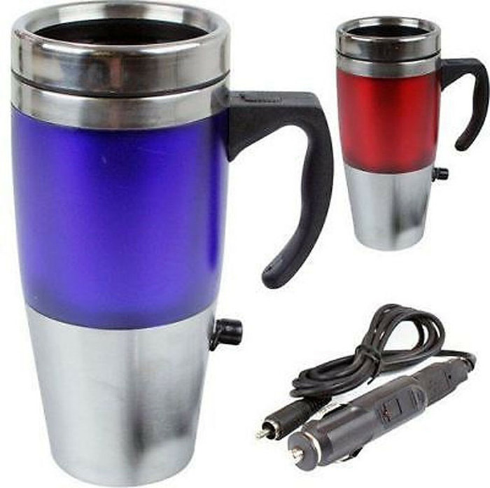 Car Heating Cup Auto 12-24V Heating Cup Electric Kettle Cars Thermal Heater Cups Boiling Water bottle Auto Accessories 450ML