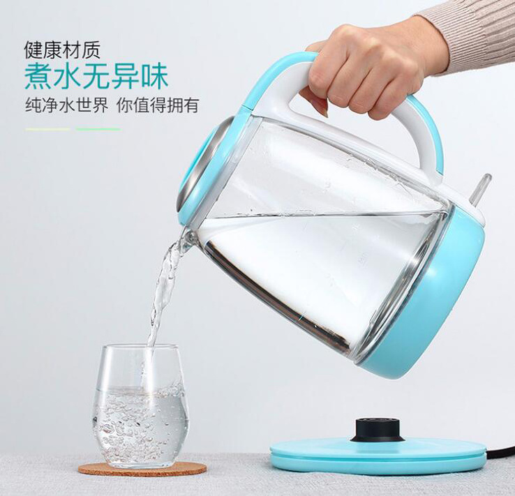 safe products food grade fast boiling water kettle electric borosilicate water boiler with  boil-dry protection