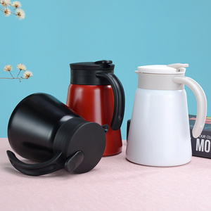 Stocked Custom Logo Double Wall Insulated Coffee Pot Stainless Steel Vacuum Thermos Kettle Tea Coffee Carafe