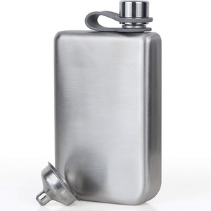 8oz square Stainless Steel Hip Flask Pocket Bottle for Whiskey Liquor Wine Alcohol