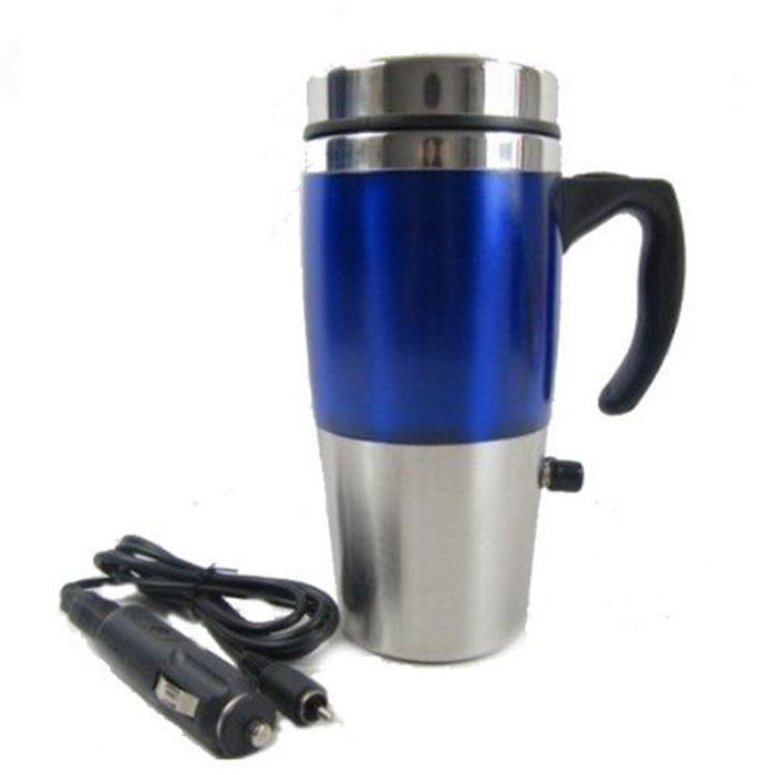 Car Heating Cup Auto 12-24V Heating Cup Electric Kettle Cars Thermal Heater Cups Boiling Water bottle Auto Accessories 450ML