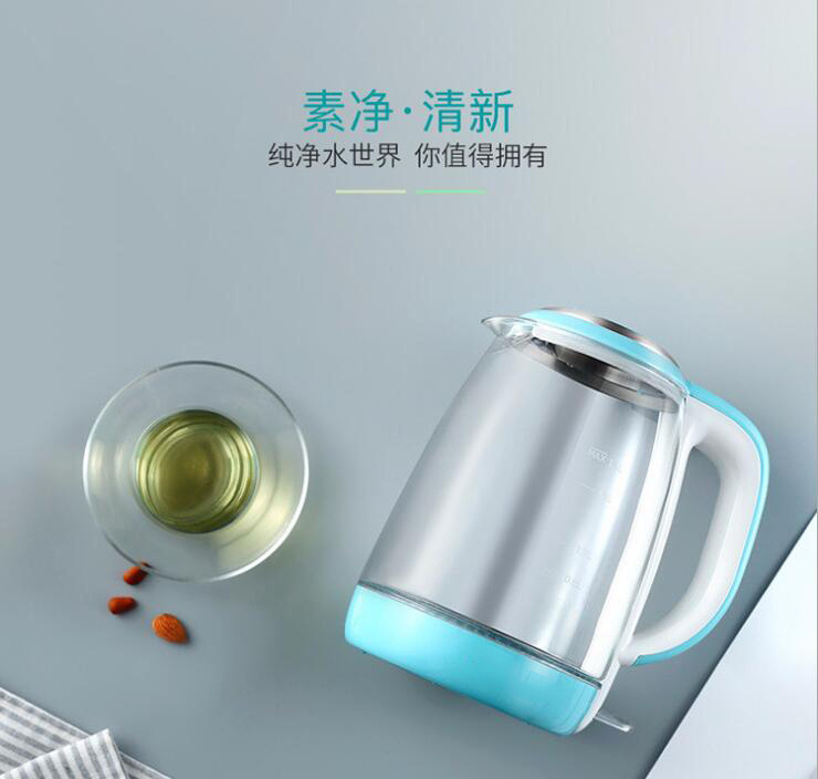 safe products food grade fast boiling water kettle electric borosilicate water boiler with  boil-dry protection