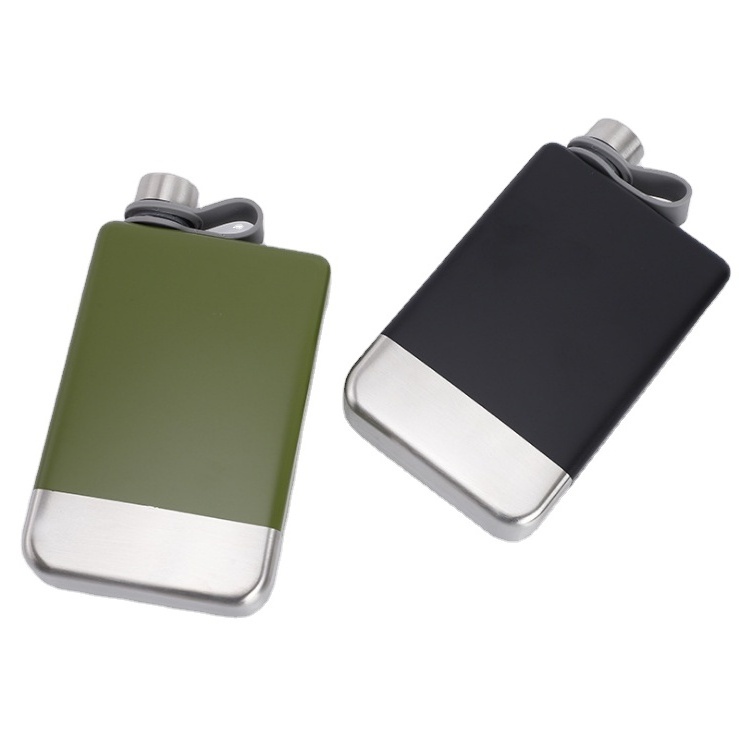 Outdoor Camping Hiking Men Stainless Steel Flask with Funnel 8 oz Hip Flask Whiskey Flask