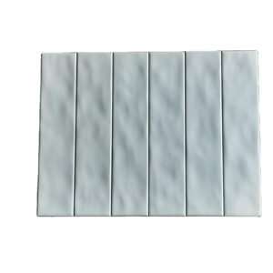 High Quality 75x300 75x300mm  3''x12''   75*300  Gloss Glazed White Mould Wave Surface Ripple Finished Wall Ceramic Tiles