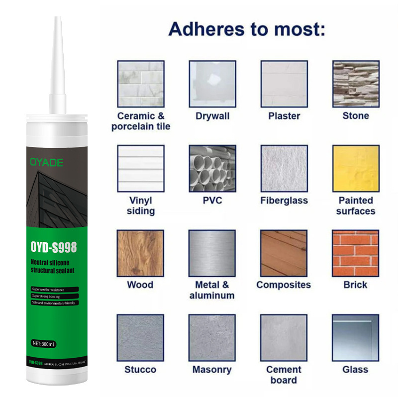 Neutral Weatherproof Structure Sealant Adhesive Glue 1 Component Silicone Sealant Glass Cement Sealant