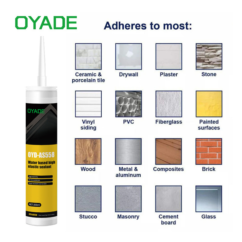 Water-based High Elasticity Glass Adhesive Hard Supported Water-based Weather Resistant Adhesive Sealant For Door Window