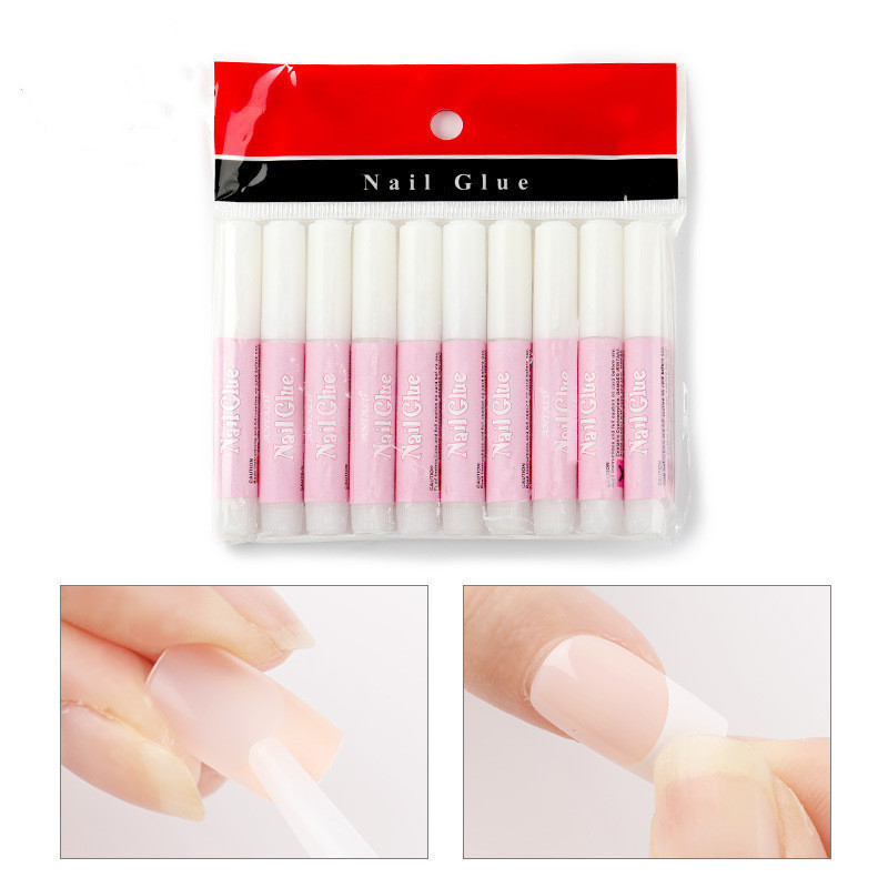 Fast Drying Strong Nail Glue For Press On Nail With Brush Acrylic Art Decorate Tips Press On Nail Glue Kit Accessories