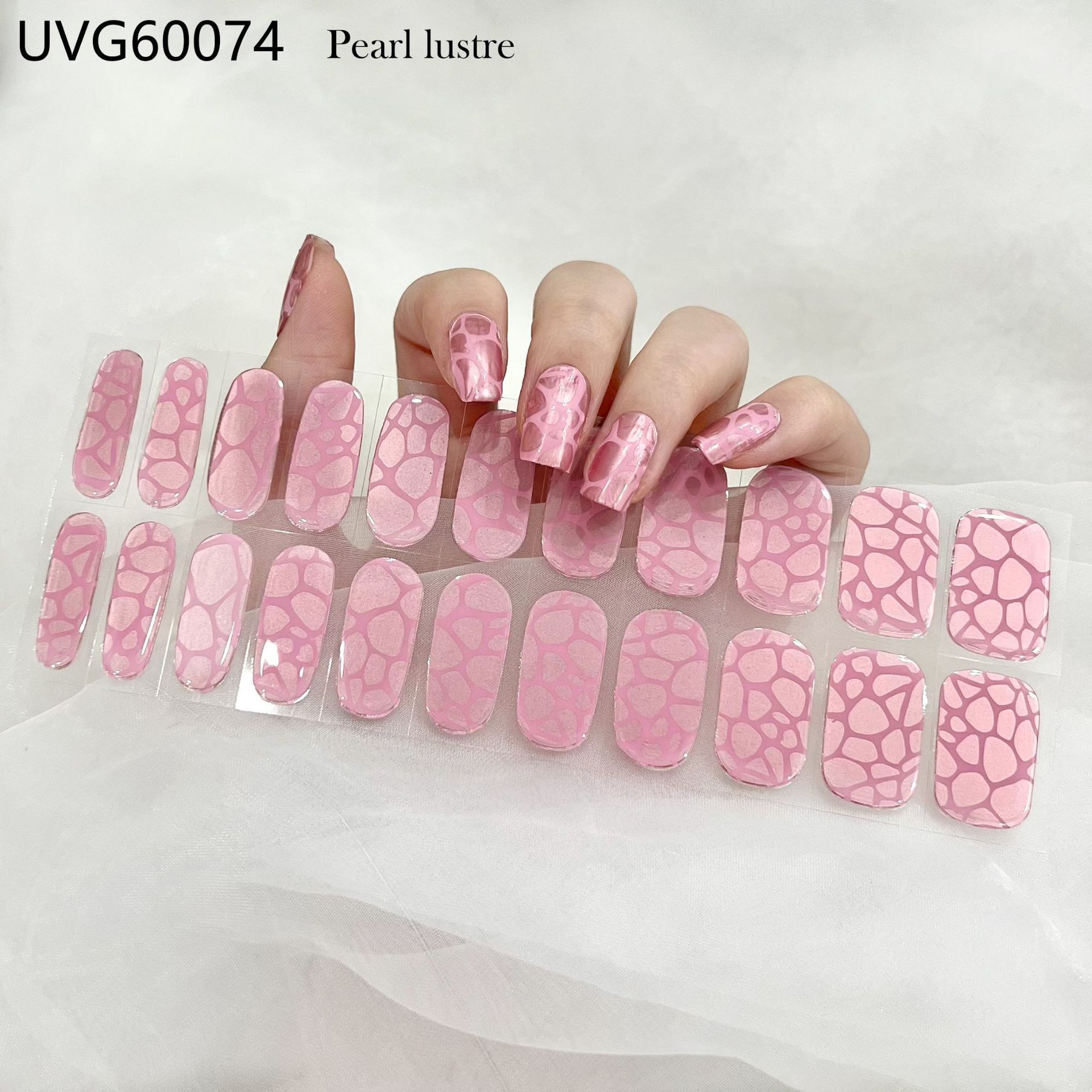 2024 Hot Sale Gel Nail Decoration Waterproof Wraps Self Adhesive Nail Wraps Gel Polish Semi-Cured Nail Stickers Art Korea