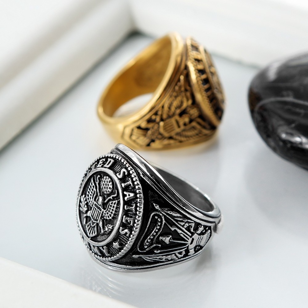 Manufacturer Hot Selling Bohemia Vintage Championship For Islamic Mens Ring