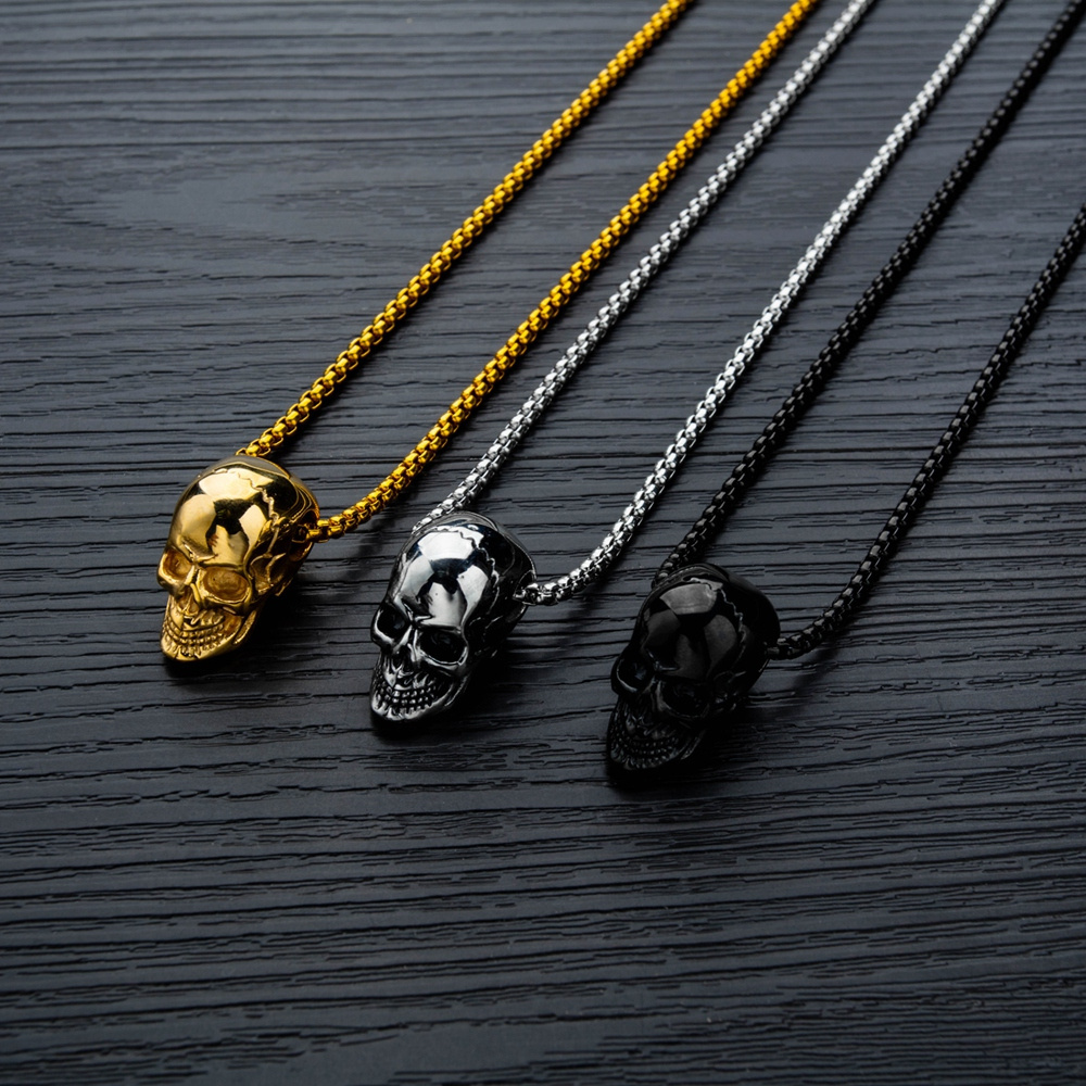 Cool Better Price Stainless Steel Charms Head Hip Hop Skull Pendants