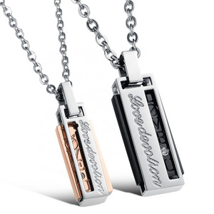 Romantic Sweet Creative Attractive Love Silver Couple Lighter Necklace