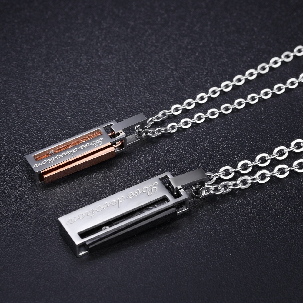 Romantic Sweet Creative Attractive Love Silver Couple Lighter Necklace