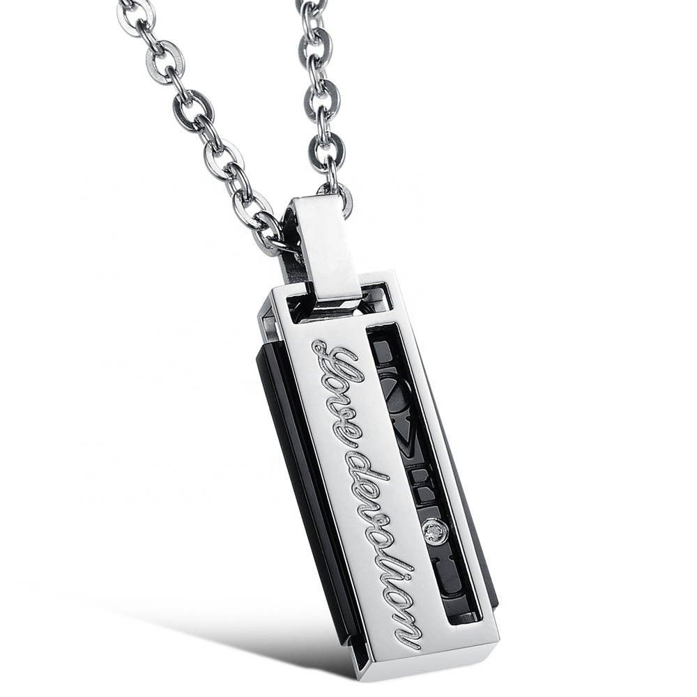 Romantic Sweet Creative Attractive Love Silver Couple Lighter Necklace