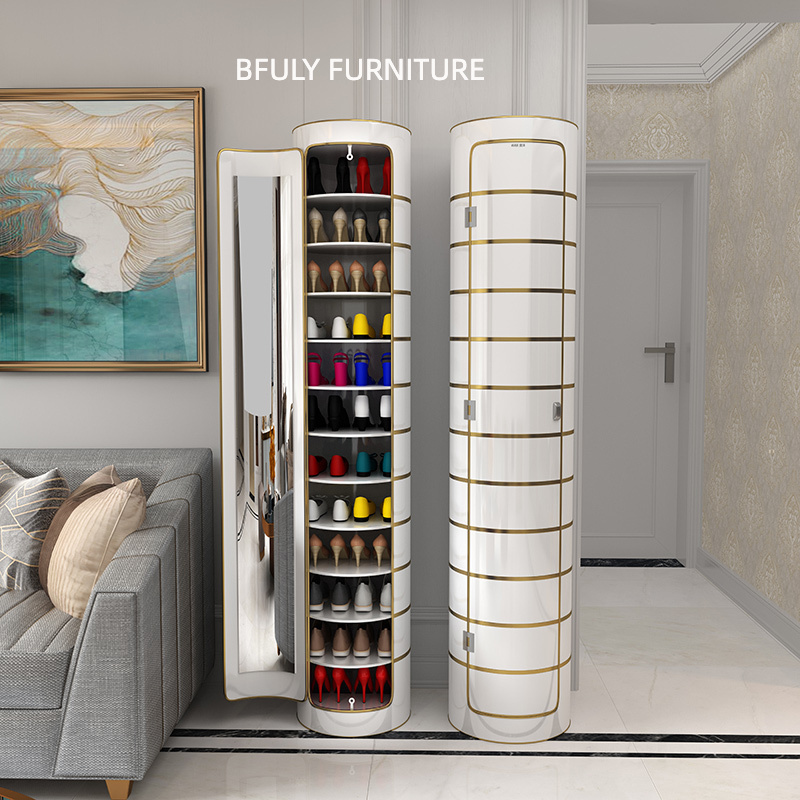 Best sale living room furniture modern revolving rotating shoe cabinet